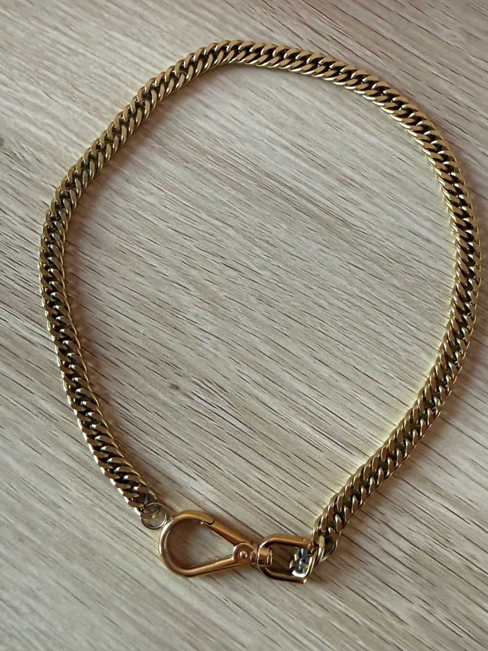 Repurposed Authentic Prada Clasp- Necklace gold chain - Picture 2 of 4